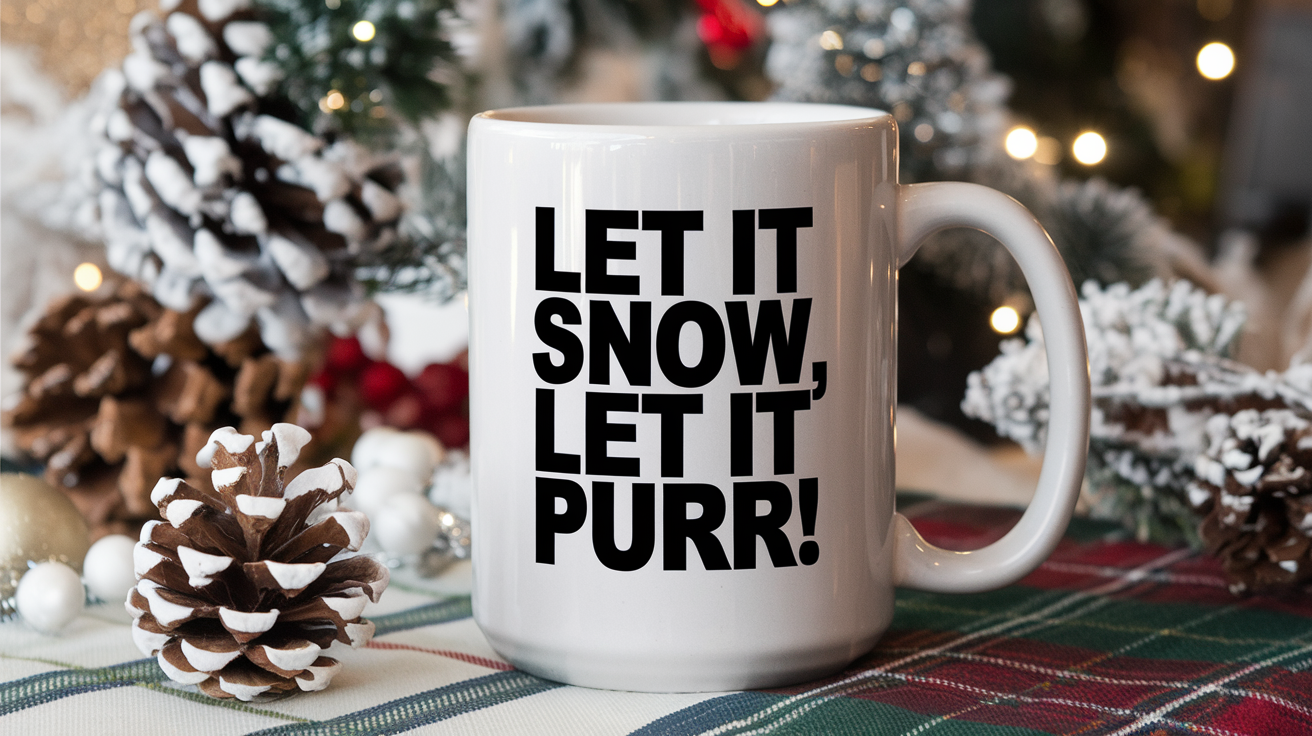 World's Greatest Cat quote on coffee mug mockup for Amazon POD