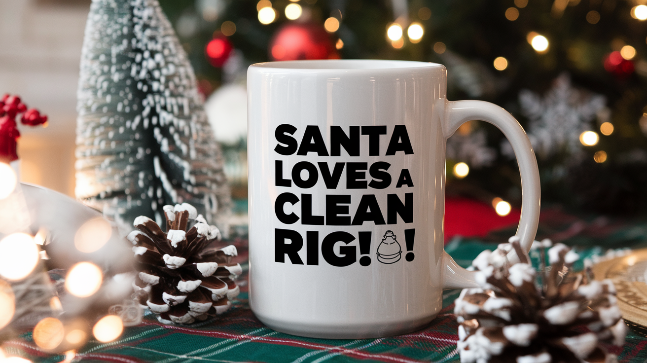 World's Greatest Trucker quote on coffee mug mockup for Amazon POD