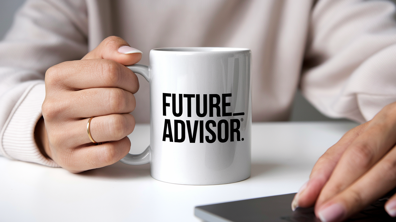 World's Greatest Advisor quote on coffee mug mockup for Amazon POD