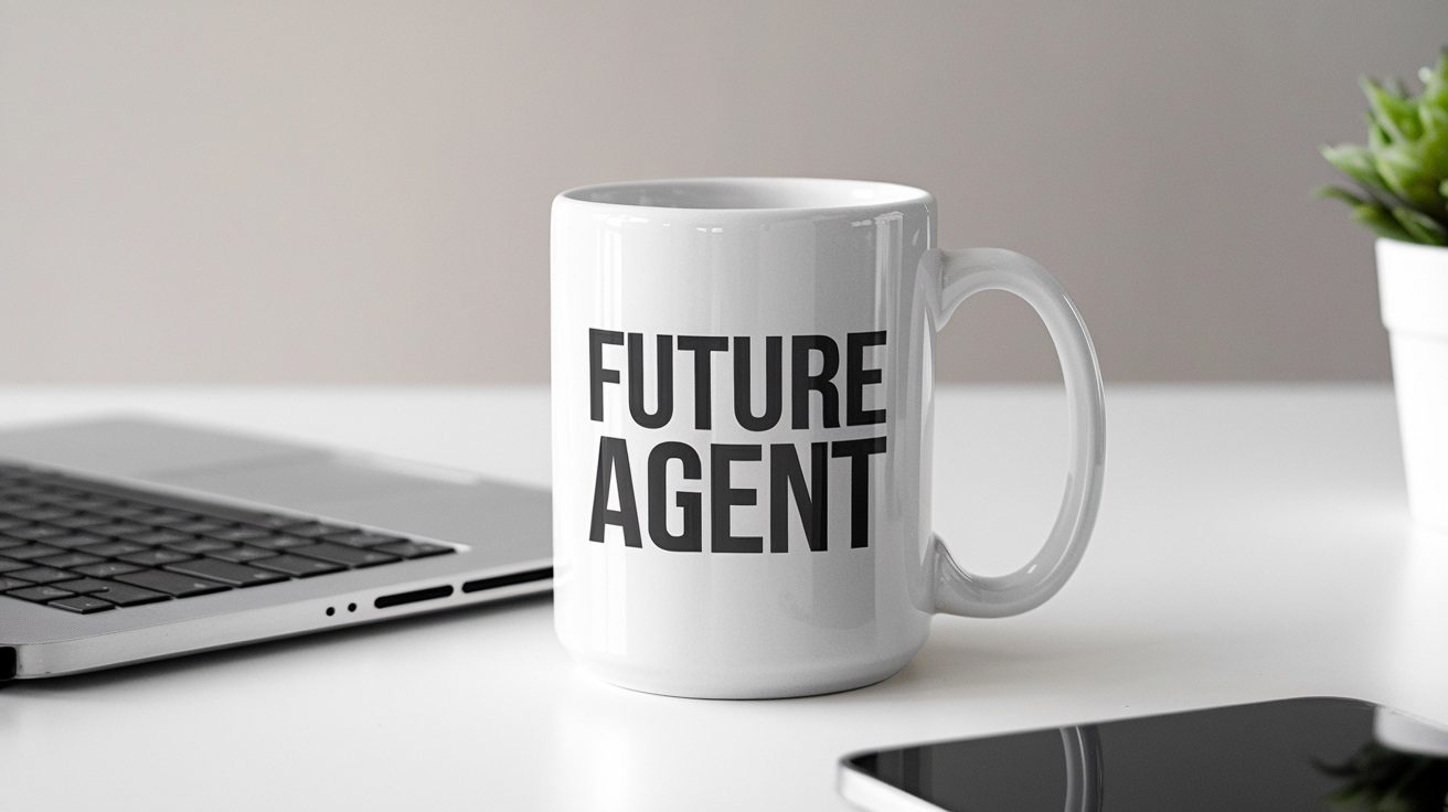 World's Greatest Agent quote on coffee mug mockup for Amazon POD