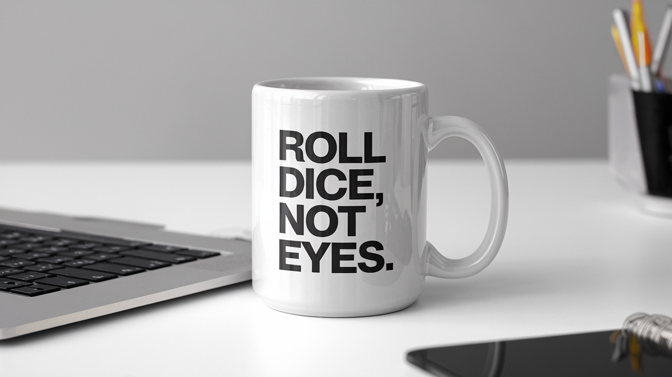 World's Greatest Board Games quote on coffee mug mockup for Amazon POD