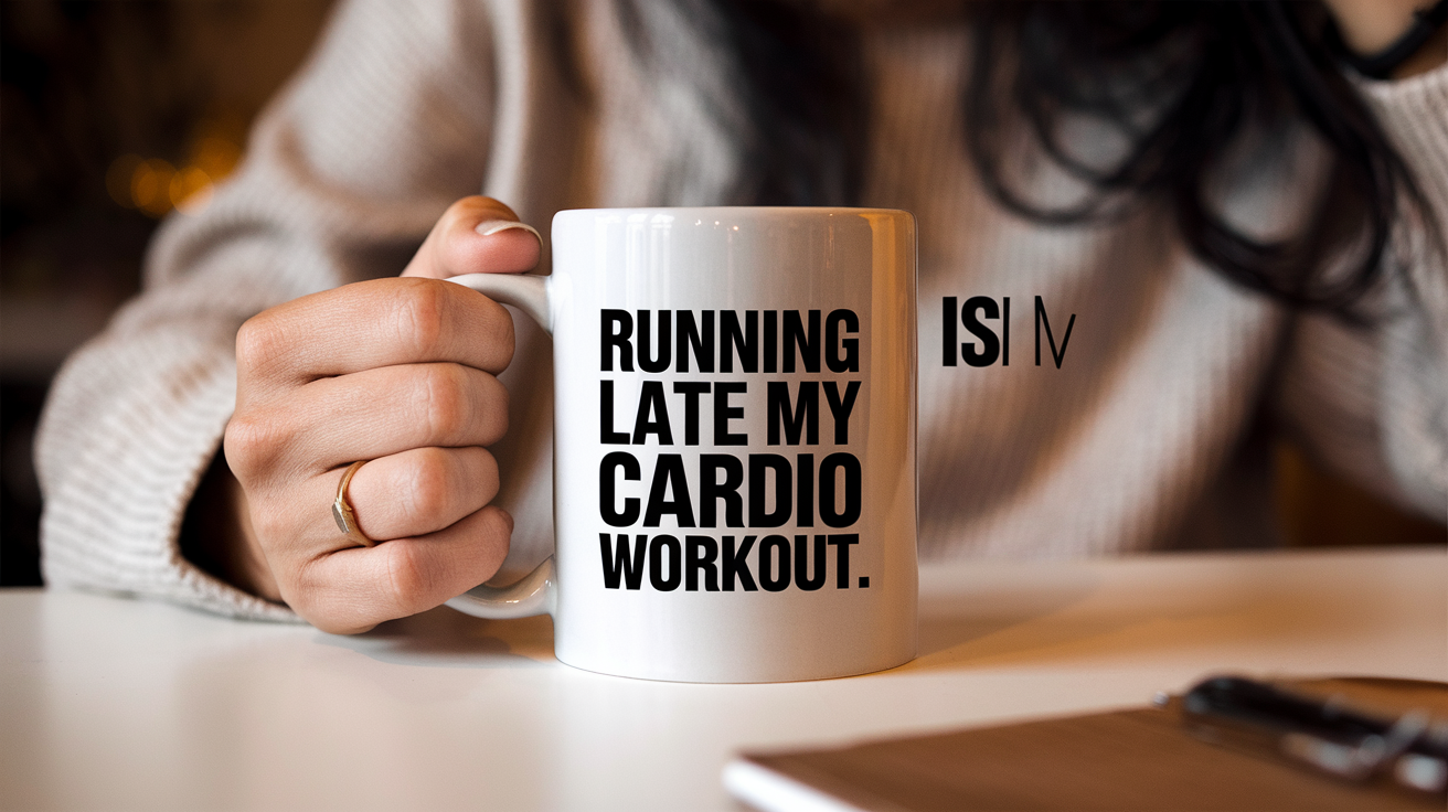 Dad by Day Ninja by Night quote on coffee mug mockup for Amazon POD