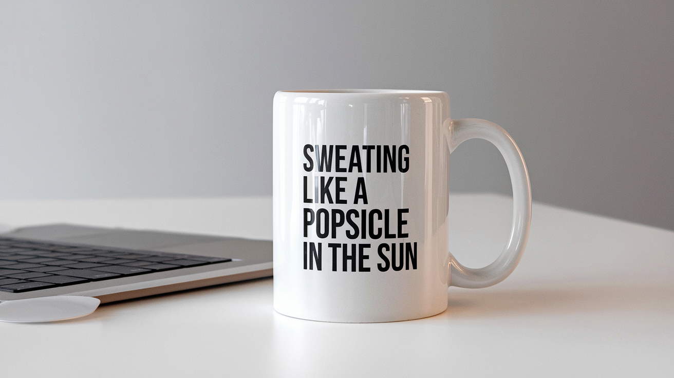 Coffee Gives Me My Florida Power quote on coffee mug mockup for Amazon POD