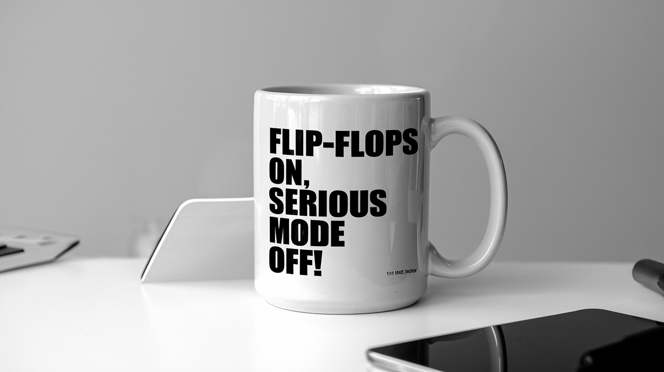 Florida by Day Ninja by Night quote on coffee mug mockup for Amazon POD