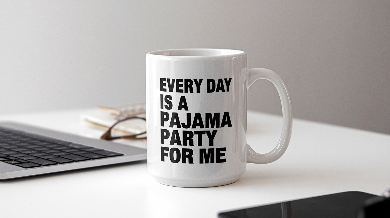 Grandma by Day Ninja by Night quote on coffee mug mockup for Amazon POD