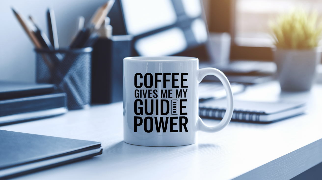 Funny Guide quote on travel mug mockup for Amazon POD