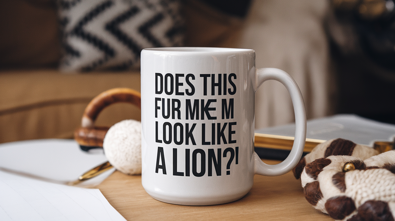 World's Greatest Maine Coon Cat quote on coffee mug mockup for Amazon POD