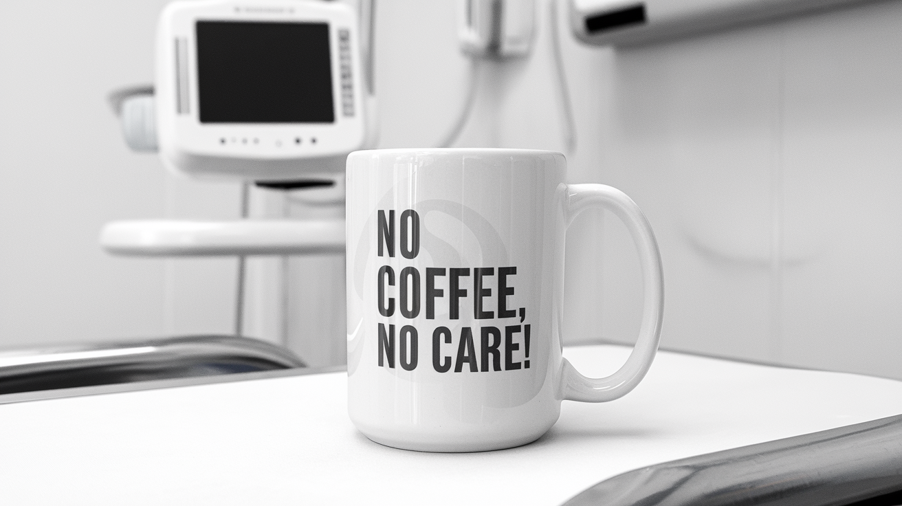 Nurse by Day Ninja by Night quote on coffee mug mockup for Amazon POD
