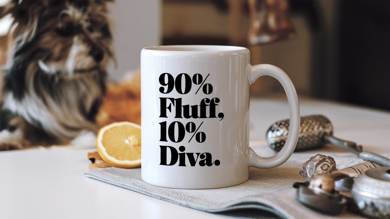 World's Greatest Persian Cat quote on coffee mug mockup for Amazon POD