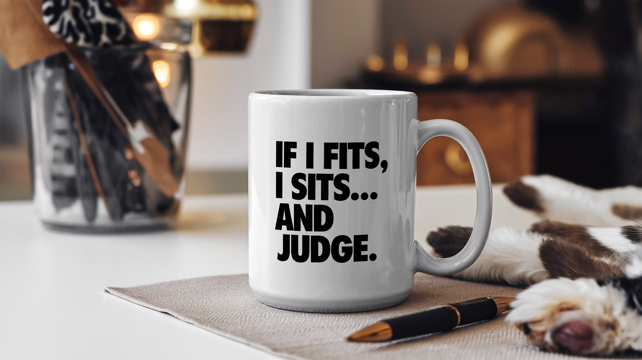 Coffee Gives Me My Shiba Inu Dog Power quote on coffee mug mockup for Amazon POD