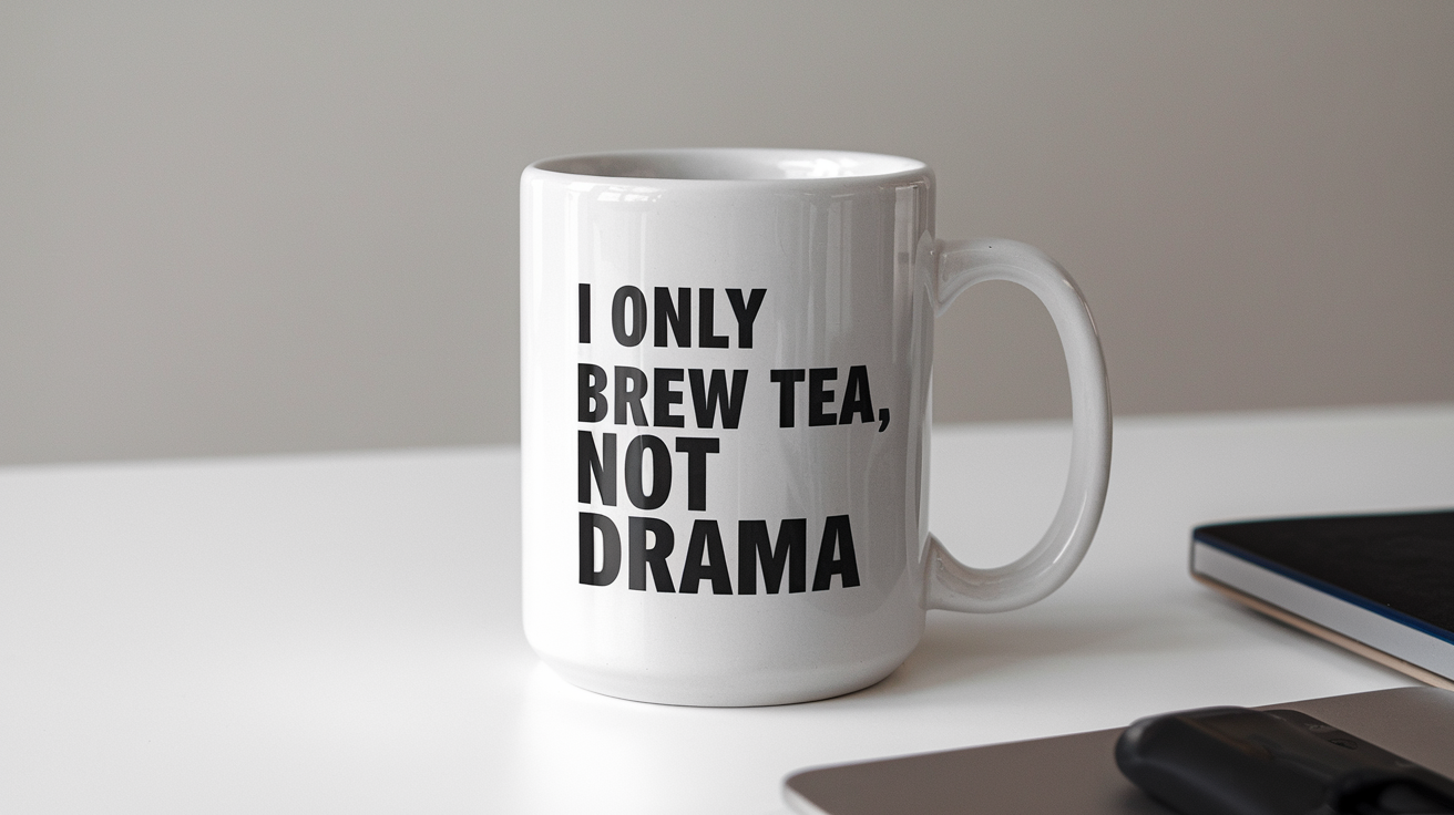 Funny Tea mother in law quote on coffee mug mockup for Amazon POD