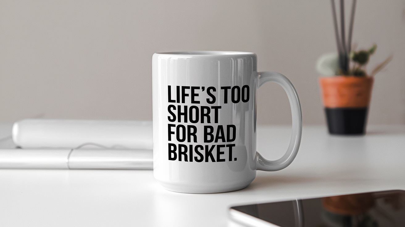 Texas by Day Ninja by Night quote on coffee mug mockup for Amazon POD