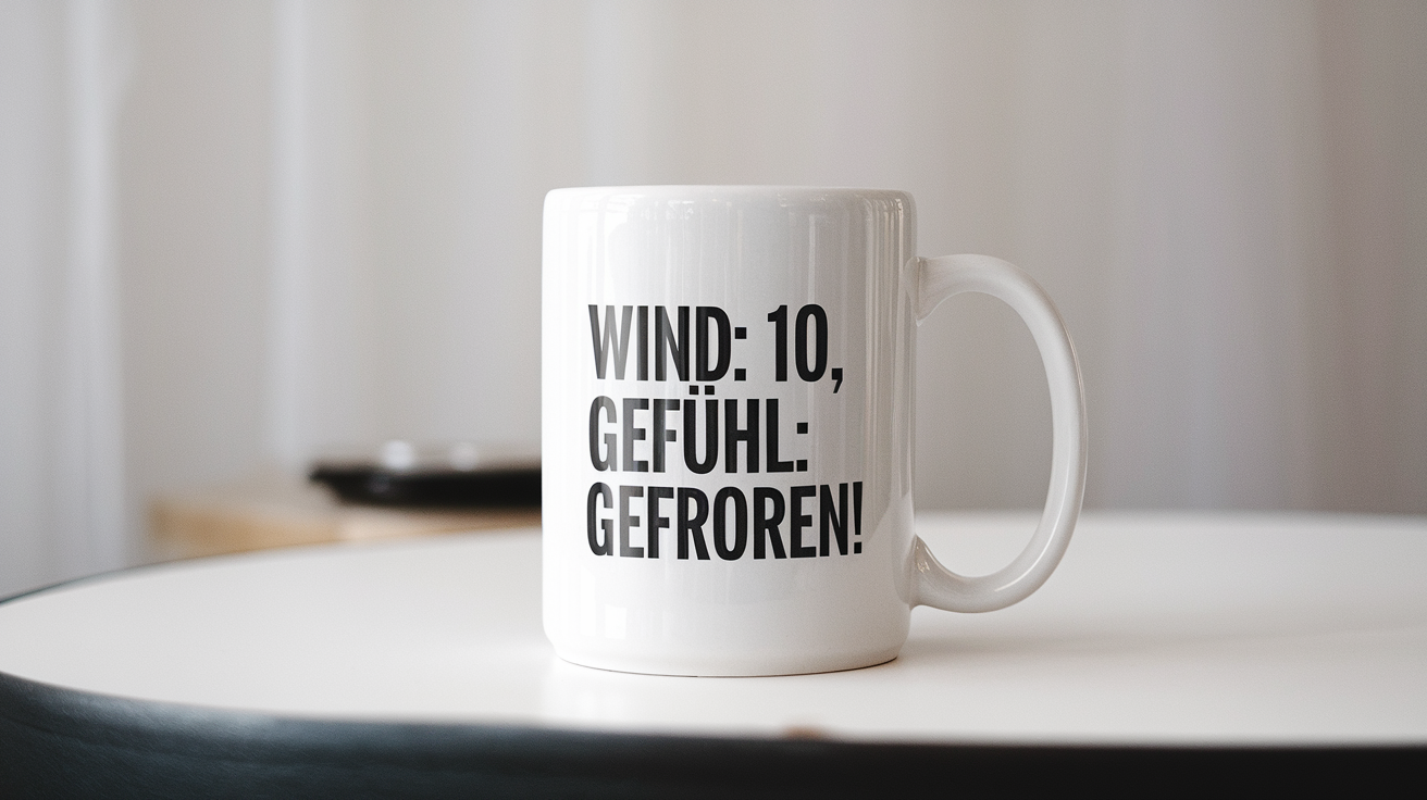 World's Greatest Typisch norddeutsch quote on coffee mug mockup for Amazon POD
