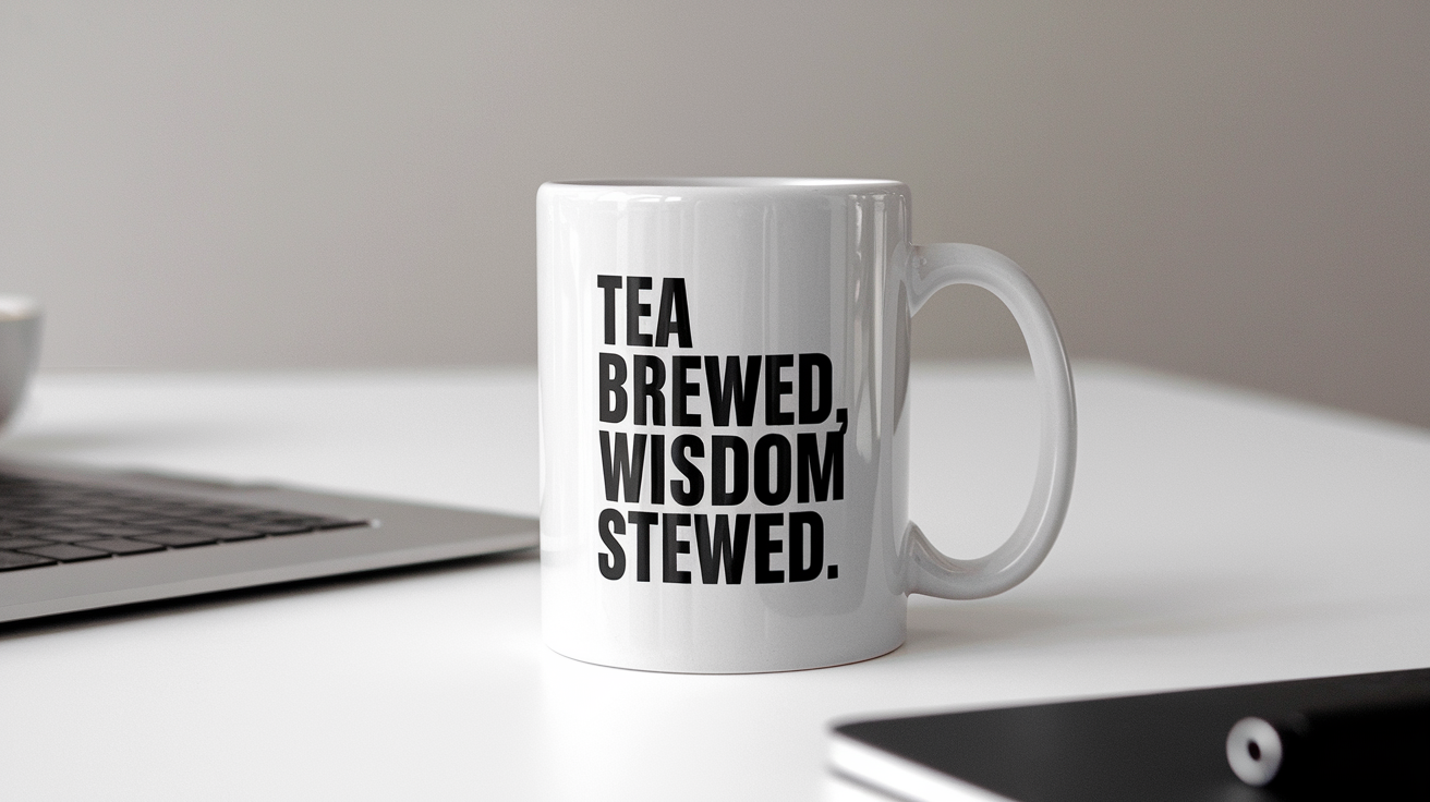 Inspirational Tea mother in law quote on coffee mug mockup for Amazon POD