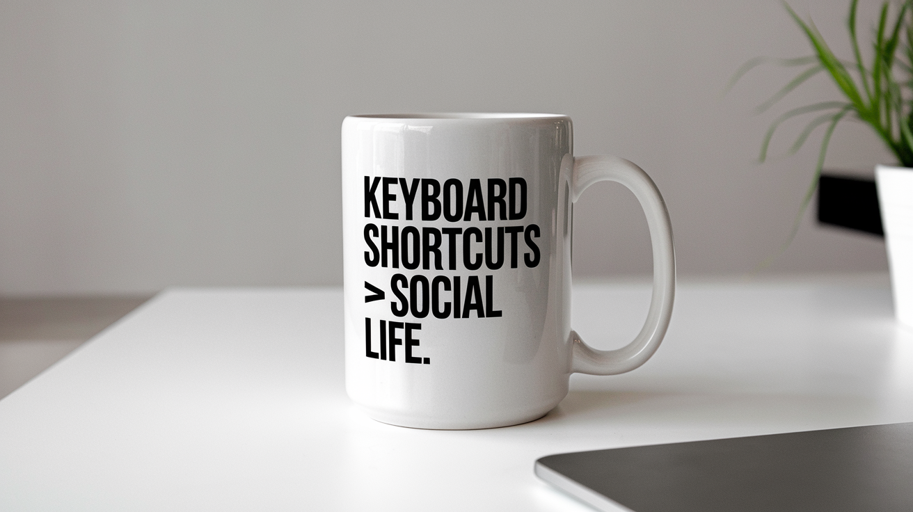 Coffee Gives Me My Administrative Assistant Power quote on coffee mug mockup for Amazon POD