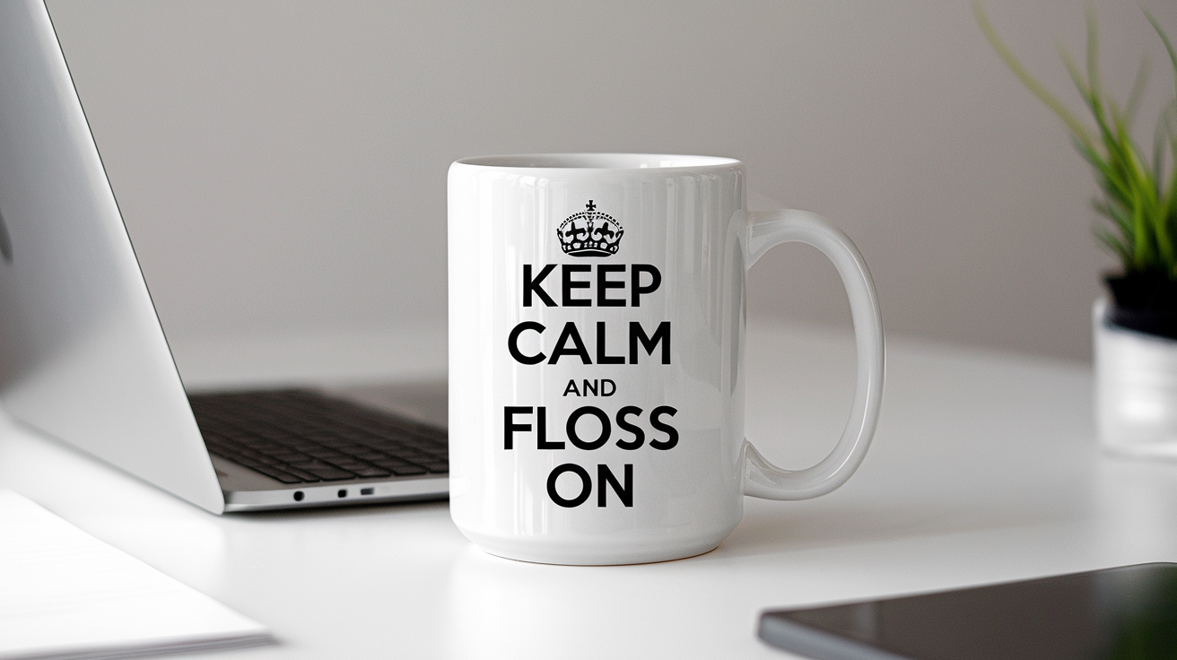 World's Greatest Dentist quote on coffee mug mockup for Amazon POD