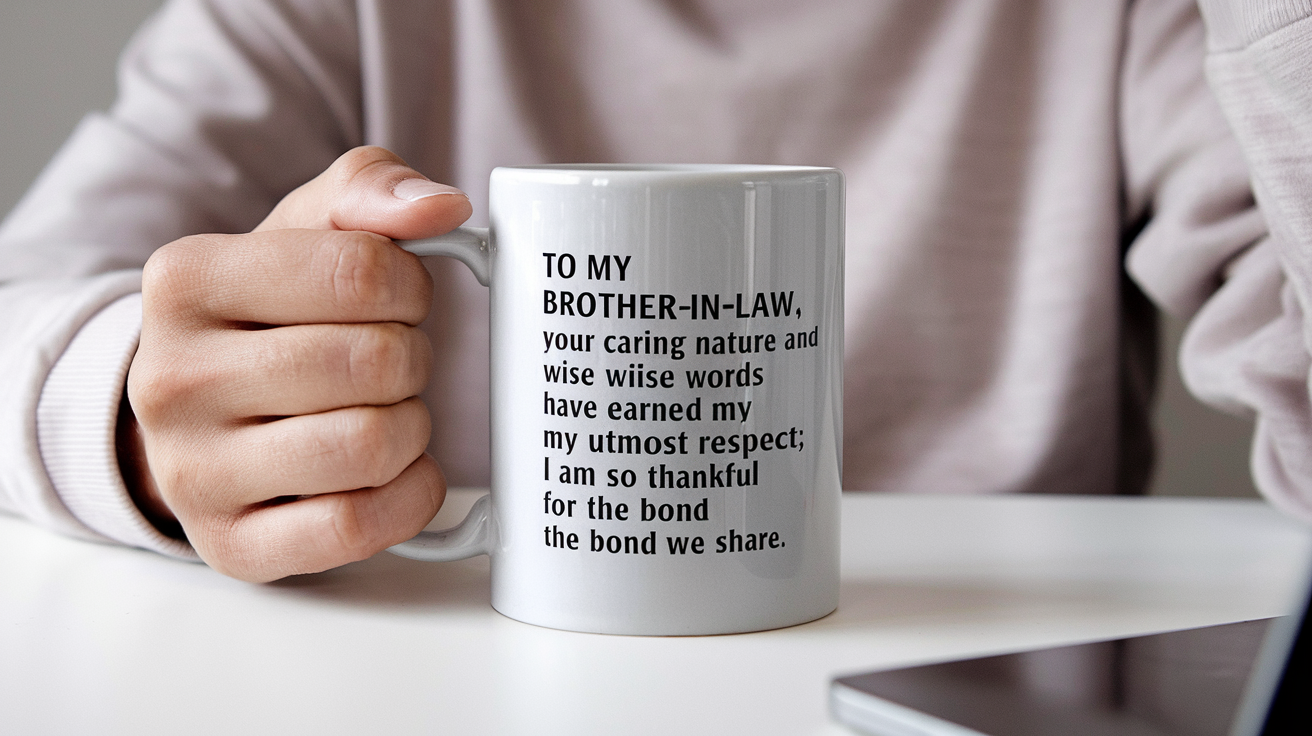 World's Greatest Brother-in-law quote on coffee mug mockup for Amazon POD