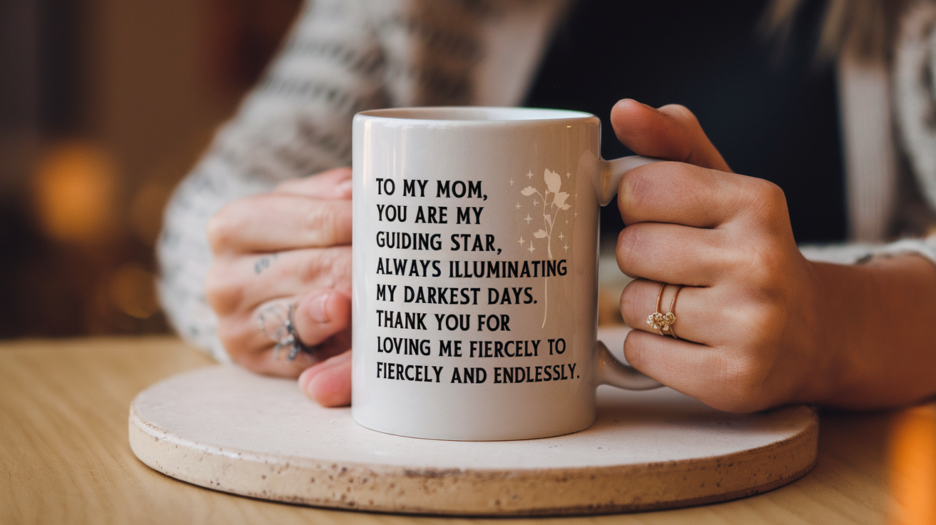 To-My Mom quote on travel mug mockup for Amazon POD